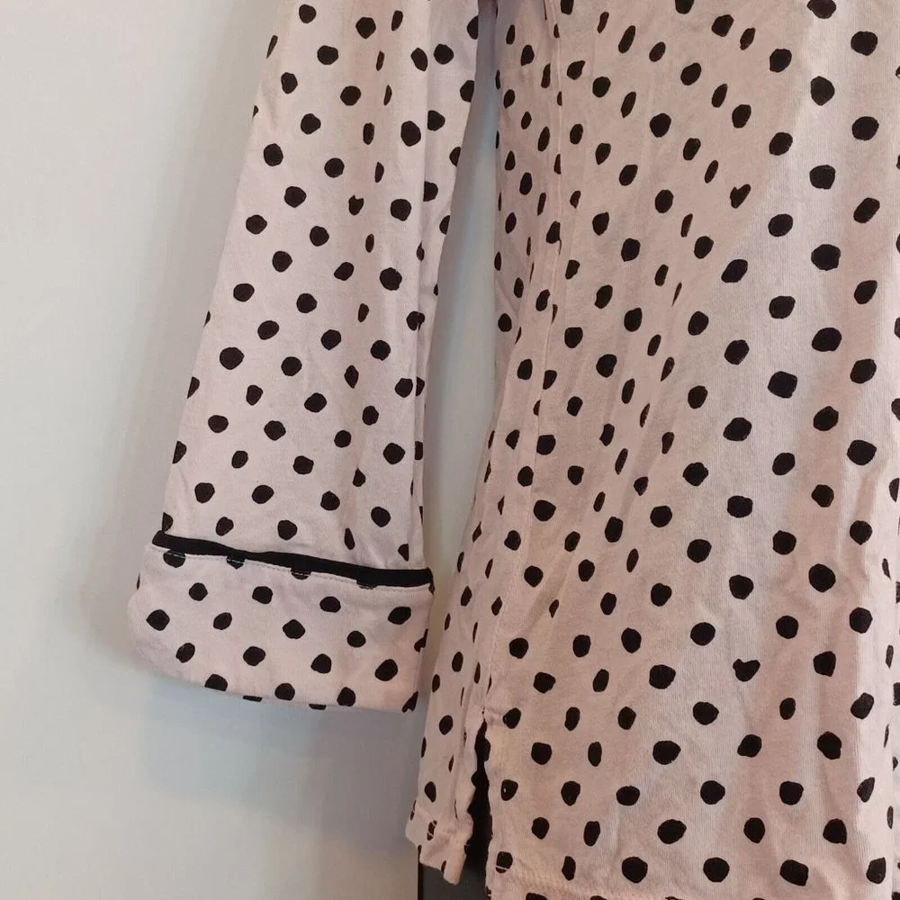 KATE SPADE Sz S Dream A Little Dream Polka Dot Pink Night T Pocket Casual Lounge - Picture 5 of 13